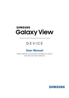 Samsung Galaxy View manual. Tablet Instructions.